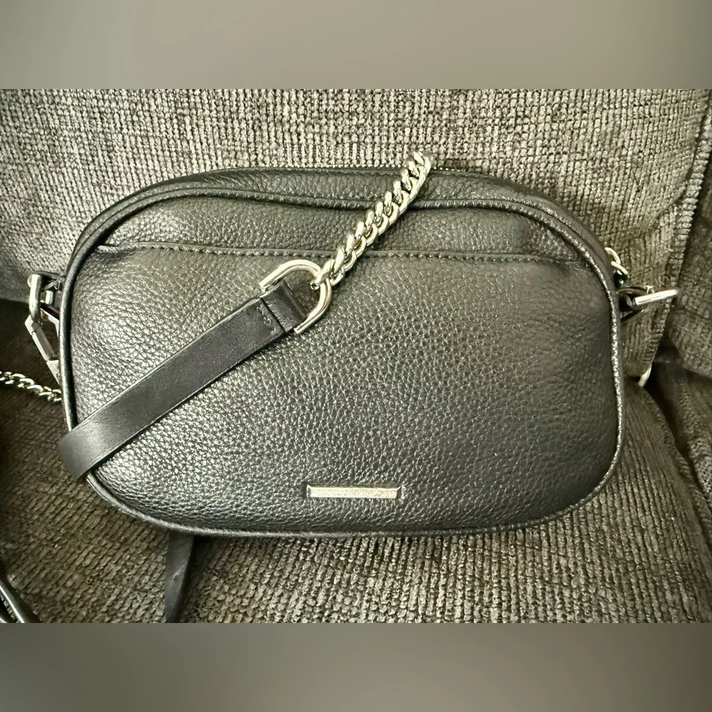 - Rebecca Minkoff Black Crossbody Bag with Silver Chain - Picture 3 of 7